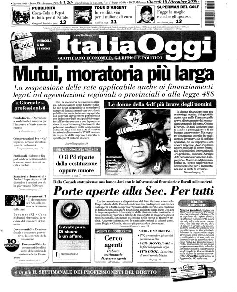 Italia oggi : quotidiano di economia finanza e politica